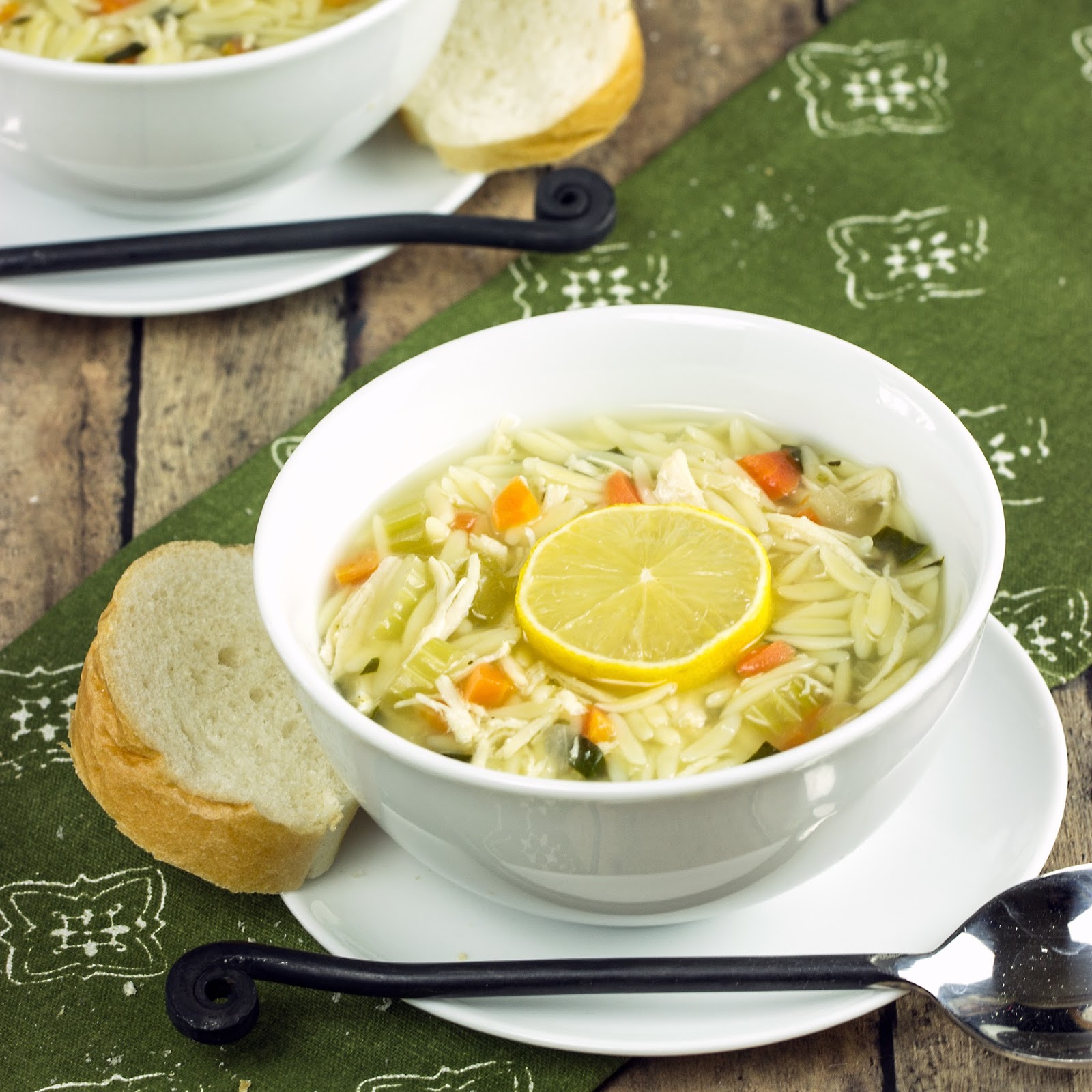 LEMON CHICKEN ORZO SOUP | Cooking on the Front Burner